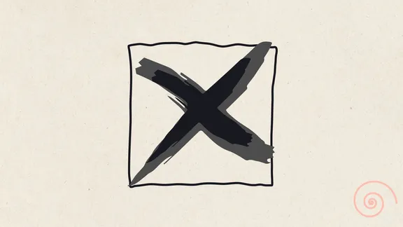 A graphics of a checkbox with a big X drawn inside.